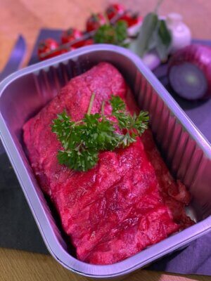 Sticky Chinese piri piri Ribs in a ready to cook box