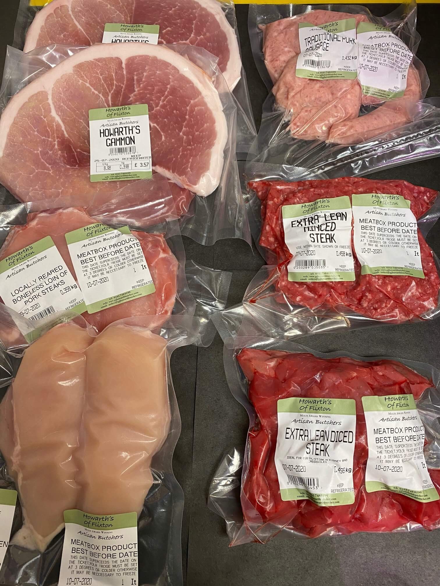 The 6 Day Meat Box Selection