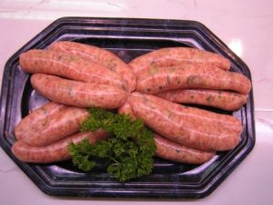 Gold Medal Winning Pork Sausages with Leeks